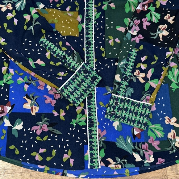CABI Floral Patchwork Button-Up Blouse - Picture 6 of 11